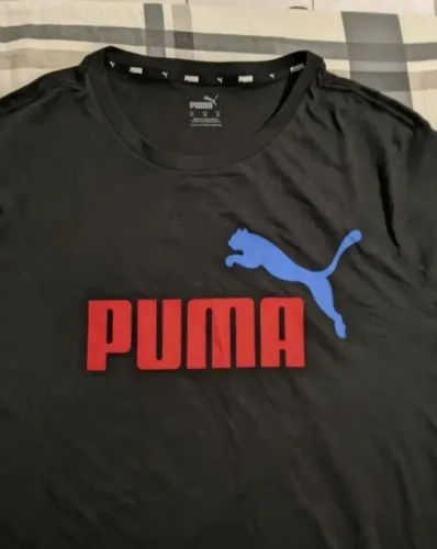 Camiseta Puma Preta Tamanho GG Para Acadêmia e Treino 
