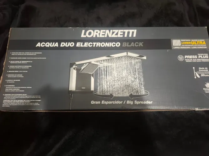 Chuveiro Lorenzetti Acqua duo black