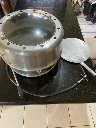 Forno a Gás Brabos de Pizza com visor digital de temperatura 