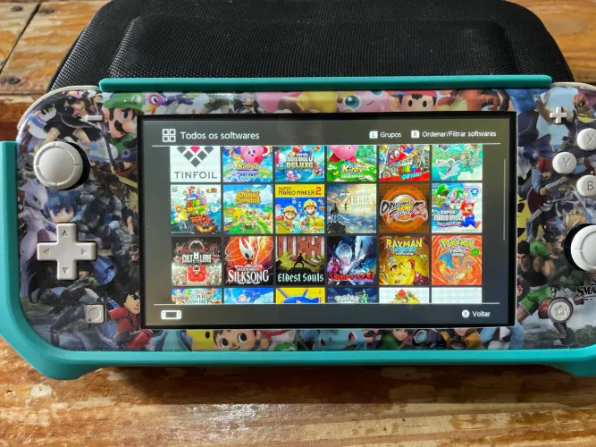 Nintendo Switch lite desbloqueado com sd de 256 gb