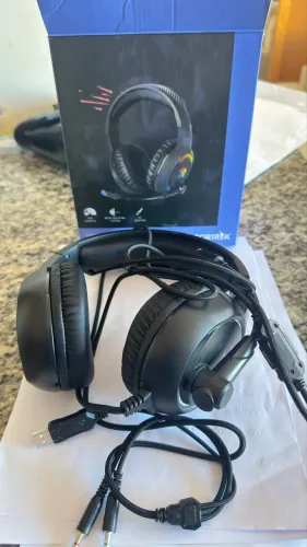 Headset Gamer Fortrek Holt RGB P2 - Som Estéreo, Microfone, Estado de Novo