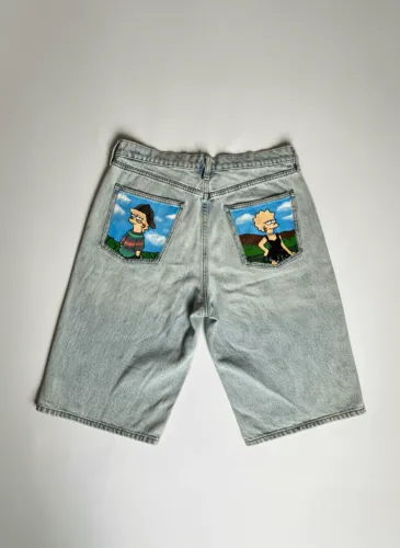 Bermuda jeans feminina customizada - lavagem clara | GAP