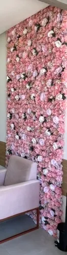Painel de flores artificiais 2,75x1,20cm