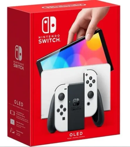 Nintendo Switch Oled Branco Desb. Novo - 128GB
