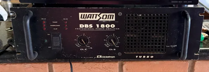Potência Wattsom DRS 1800 + Par de Caixas Profissionais Eros - Tudo Funcionando