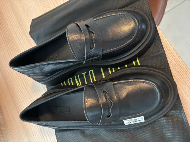 Mocassim de couro novo Santa Lolla 35