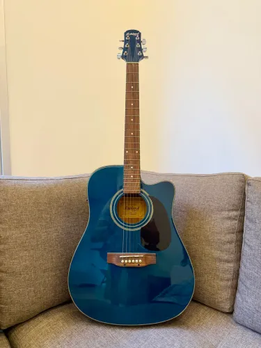 Violão Elétrico Ashland by Crafter ADCE-10 Azul Transparente + Capa