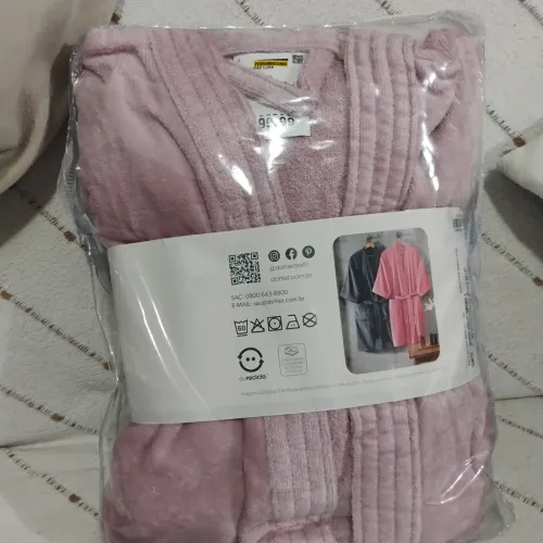 Roupão adulto tamanho G 100%algodao novo