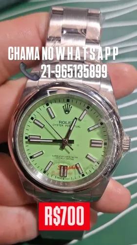 Relógio ROLEX - MODELO OYSTER AUTOMÁTICO PISTACHE