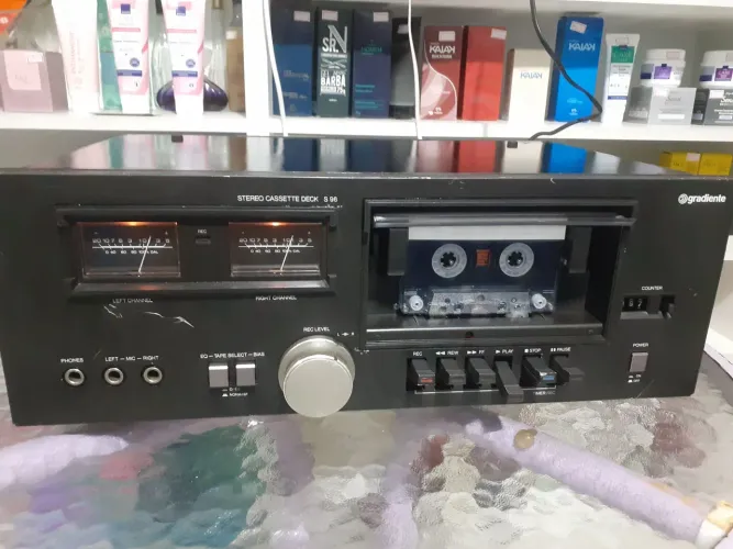 Tape deck Gradiente S-96 restaurado cabeça magnética nova veja o video e leia a descrição!