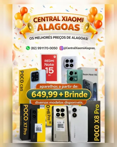 Xiaomi Poco X8 Pro Pro e Pro Max 5G, Poco X7 Pro 5G e Diversos Modelos Disponíveis