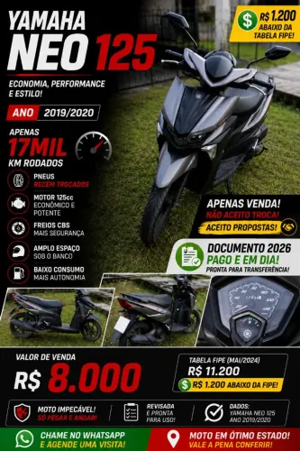 Vende-se Yamaha Neo 125cc