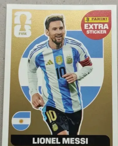 Figurinha dourada do Messi