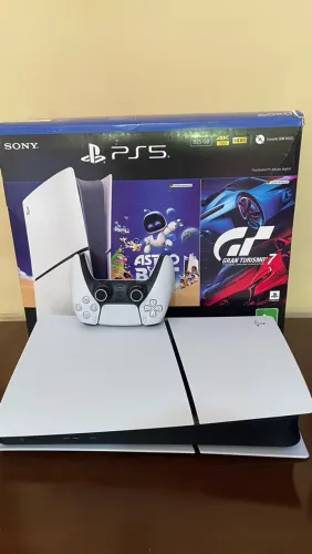 PS5 slim mídia digital 825gb impecável 