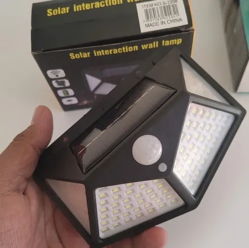 Luminária Solar LED Externa com Sensor de Movimento |Recarrega no Sol|Pronta Entrega CR MS