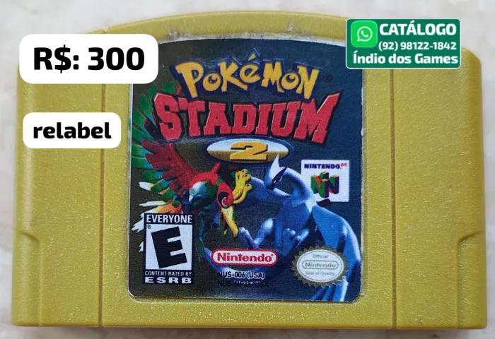 Pokemon Stadium 2 RELABEL = R$: 300