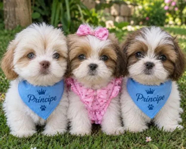 Shih tzus puros linhagem eropeia