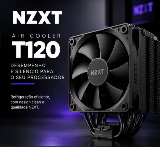 NZXT T120 Air Cooler - Preto