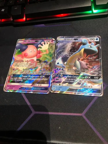 Cartas Pokémon - Mr Mime Gx e Lapras Gx
