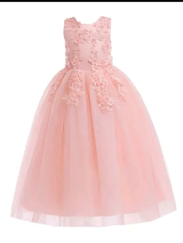Vestido de festa infantil Bordado e Brilho
