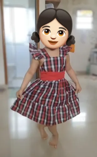 Vestido de festa junina para 3 ou 4 anos