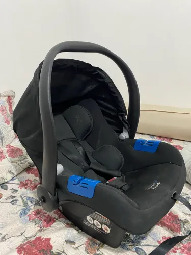 Carrinho de Bebê + Bebê Conforto Burigotto Touring X Preto/Cobre - Conjunto Completo