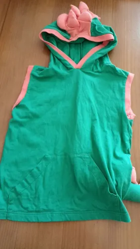 Blusa s/ manga c/ capuz - Dinossauro - Fábula