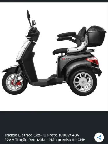 Triciclo elétrico 1000watts duo 