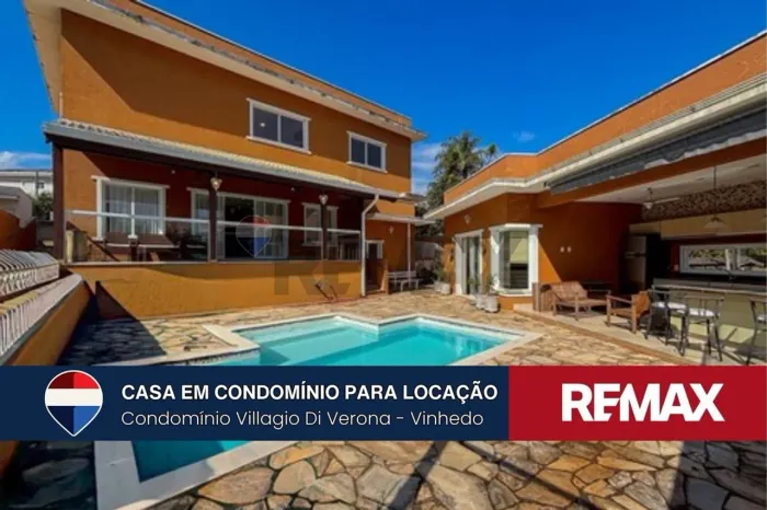 Casa para locação, 499,22m², Villagio di Verona - Vinhedo-SP. Com 3 Suítes para locação e