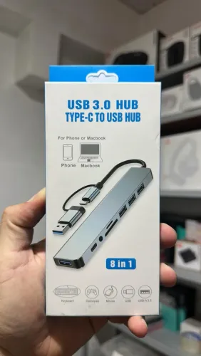 Adaptador 8 em 1 Tipo-c - Verde
