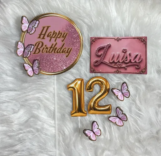 Topo de bolo personalizado 