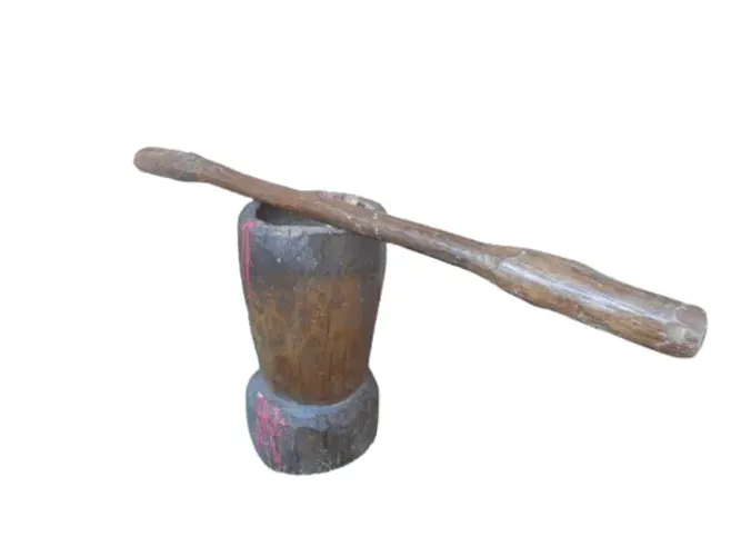 Antigo Pilao de Madeira - para decoração - lindo demais