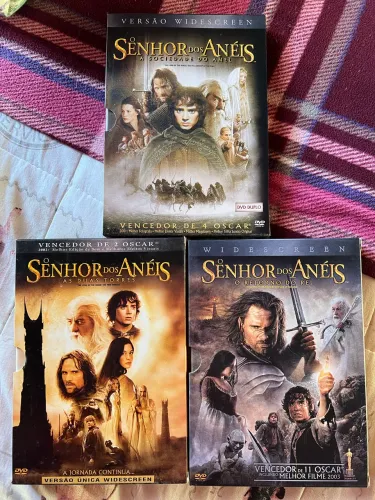 O Senhor dos Anéis - trilogia em DVD versão widescreen