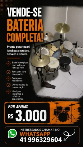 Bateria musical completa