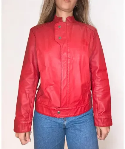 jaqueta de couro legítimo zara Tam P