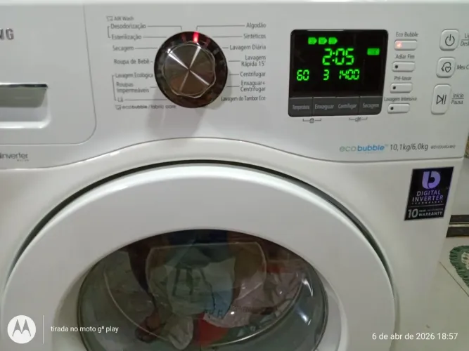 Lava e seca Samsung 10 kg funcionando