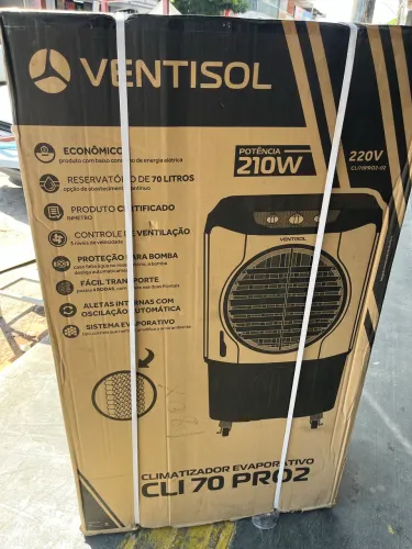 CLIMATIZADOR VENTISOL CLI 70 PRO 2 70L | 7.500 M³/H | 220V | PARCELAMOS NO CARTÃO