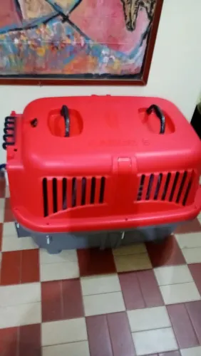 Casa de transporte de cachorro e gato.