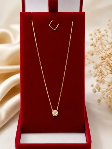Cordão ponto de luz em ouro 18k