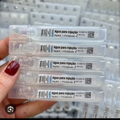 Kit 100 frascos de Água Destilada de 10 ml
