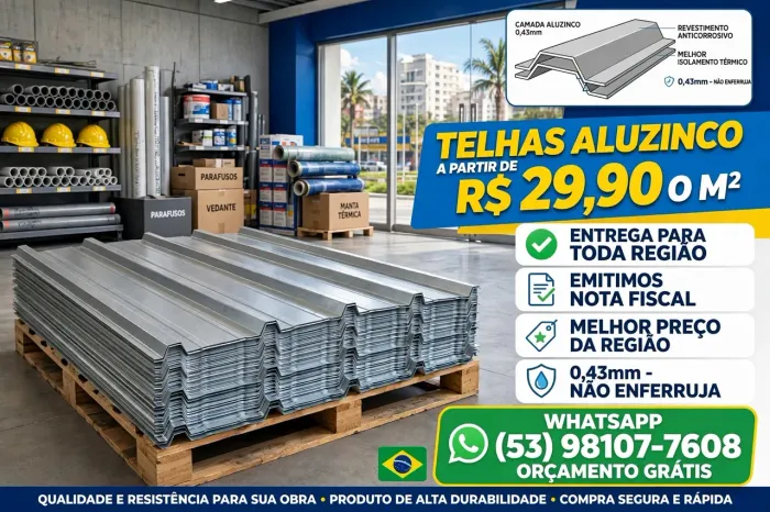 TELHAS ALUMINIZINCO PRONTA ENTREGA