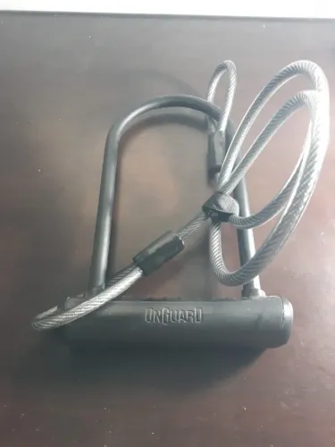 Cadeado Onguard U-lock - Trava+cabo - Reforçado-Bike e Moto