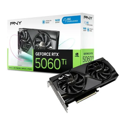 Placa de Video PNY GeForce RTX 5060 Ti Dual OC, 16GB, GDDR7