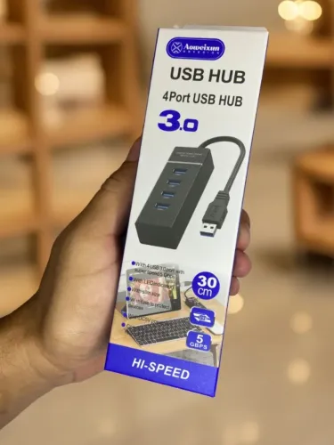 Hub Usb 3.0 Quatro Portas 5 Gbps Multifuncional Portátil 1 - Aoweixun an6