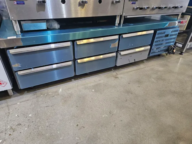 balcão refrigerado 6 gavetas total inox