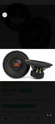 Subwoofer JBL 10" 350W RMS Novo na Caixa - Nunca Usado