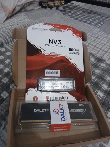 Kit upgrade Memória Ram DDr5 e Ssd Nvme 500 gb com nota fiscal