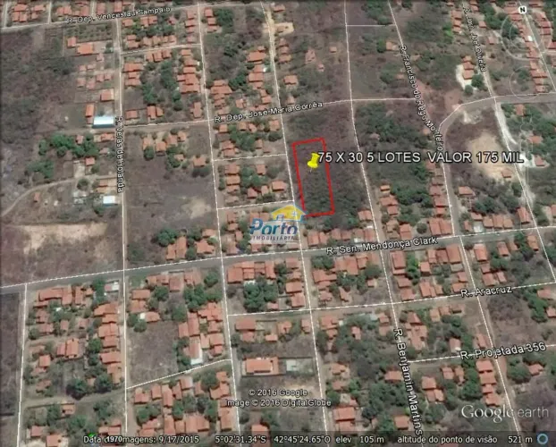 Terreno 15 X 35 para Venda na Piçarreira, Teresina