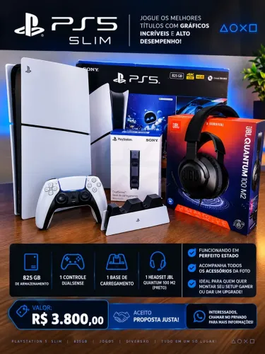 Vendo PlayStation 5 Slim + Acessórios
