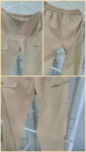 Calça cargo, com elástico na cintura